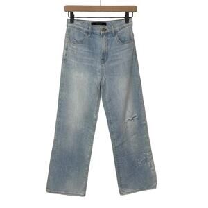 J Brand Straight Leg Distressed High Waisted Jeans Size 26